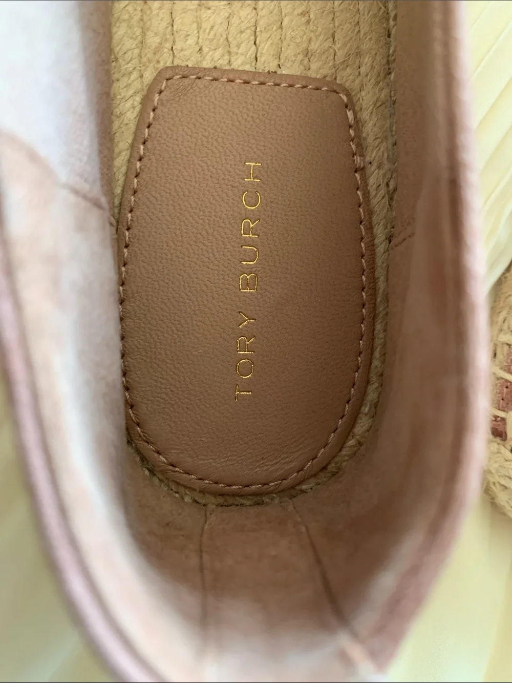 Tory Burch Pink Sparkle  Espadrille Slip-On Size 9.5